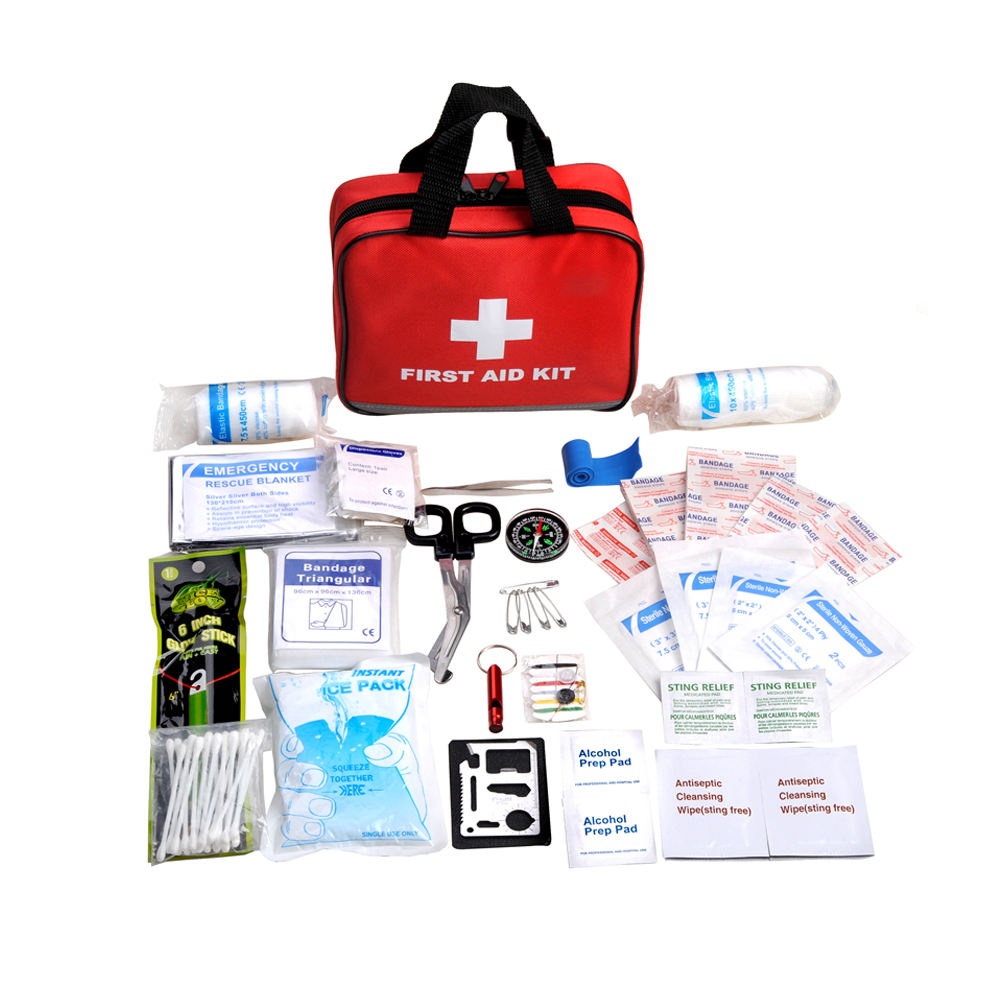 100 Piece First Aid Kit Medical Supplies Emergency Bag