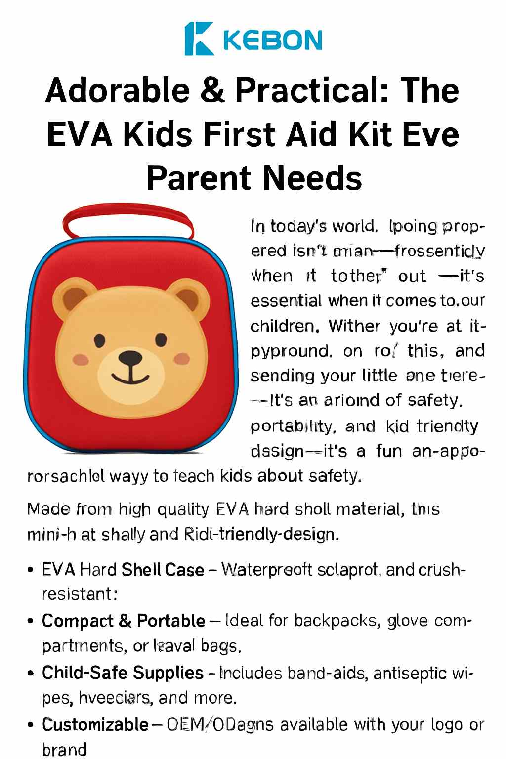 Adorable & Practical: The EVA Kids First Aid Kit Every Parent Needs