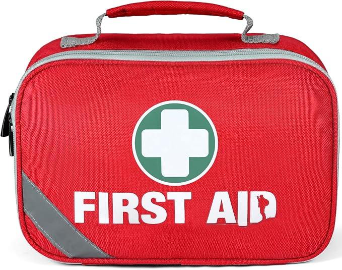 258 Piece Set First Aid Kit Red First Aid for Travel, Home, Office, Car, Workplace