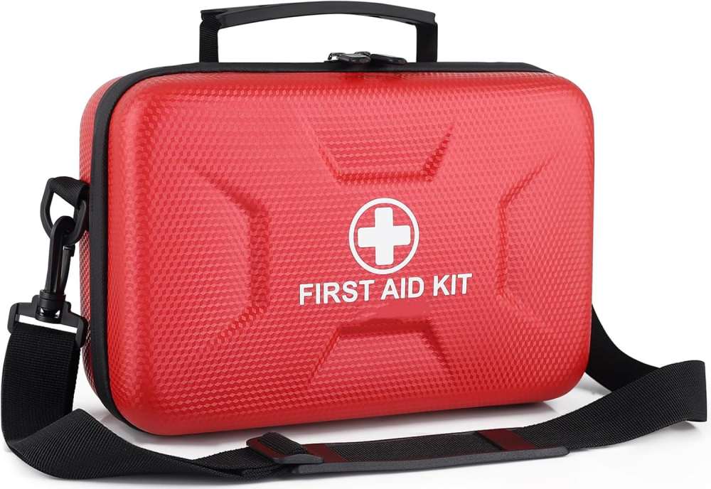 410-Piece Waterproof Hard Shell First Aid Kit for Home & Outdoor