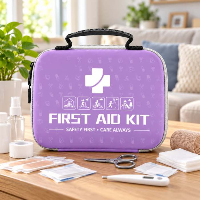 Home & Car First Aid Kit in Compact EVA Case | Travel & Family Emergency Kit