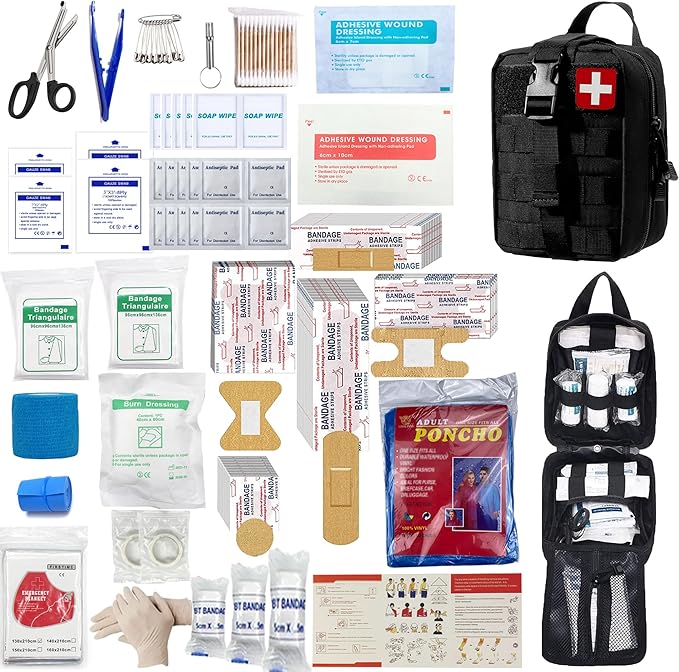Tactical MOLLE Survival First Aid Kit for Emergency & Outdoor Use
